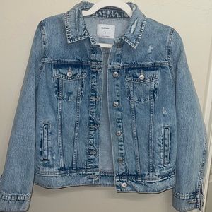 OLD NAVY Distressed Jean Jacket, medium wash, style 550975
